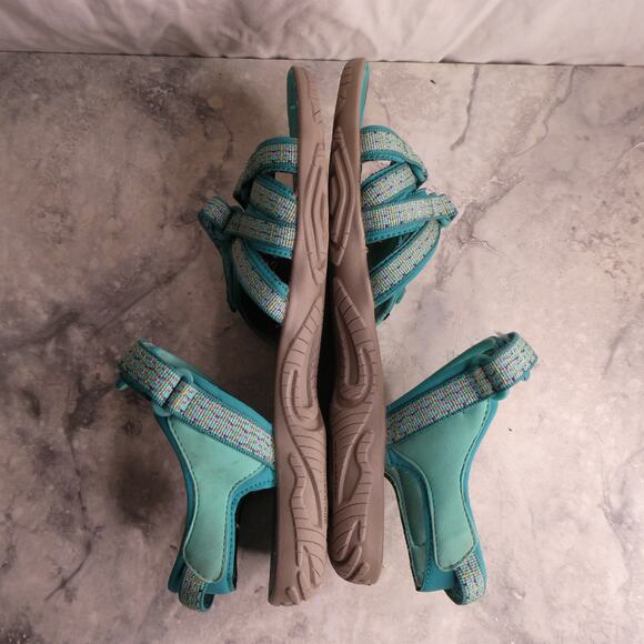 Teva‎ Tirra Metallic Girls Size 7 Strappy Sandals - Picture 8 of 9